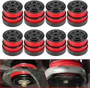Silicone Body Mount Kit for 2008-2016 Ford F-250/ F-350 Crew Cab 2/4 WD Super Duty, 8 Pack Silicone Body Mount Bushings Kit Improve Bumpy Ride Durable Components Outperforms OEM and PU Mounts, Red
