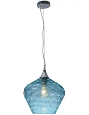 [Lexi Lighting] Zyla Glass Pendant Light in Blue