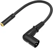 XLR to 3.5mm Adapter Cable Compact Converter Cable 1/8 inch Mini Jack to XLR Cable 1 Feet (30cm) for Power Amplifiers Mixers, 3.5 TRS to XLR Male