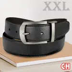 【CH-BELT 銓丞皮帶】休閒加大腰加長尺寸中性男皮帶腰帶(黑/咖XXL)