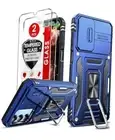 for Galaxy A15 5G Case: Screen Protector Samsung A15 & Magnetic Navy Blue