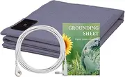 Grounding Sheet Kit, Conductive Sheet With 5% Silver Fiber Organic Cotton, Earth Bed Sheets (35 x 90 Inches, Grey)