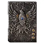 A5 Embossed Leather Travel Journals Vintage Handcraft Embossed Phoenix Antique Diary Notebook