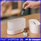 Portable Mute Flame Light Humidifier Aroma Diffuser for Home Office (White) AU