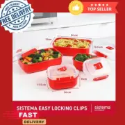 Sistema 82005 Heat and Eat Microwave Set 4 Rectangular Food Containers with...
