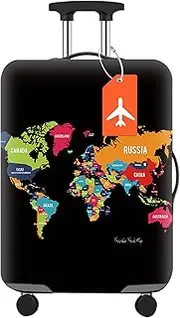 Suitcase Cover with Both Side Zipper Open, H HOME-MART Printed Luggage Cover Spandex Travel Suitcase Covers Luggage Covers Dustproof Washable Protector (X-Large Cover(Fit 29-31inch Luggage))