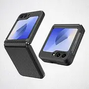 [Koelaa] Case for Samsung Galaxy Z Flip6, Mobile Phone Case with Hinge Protection & Screen Protector, Non-Slip Texture, Ultra Thin, Scratch-Resistant, Drop-Proof, Protective Case for Samsung Galaxy Z