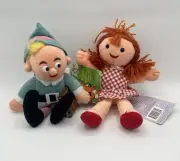 Rudolph Island of Misfit Toys Dolly Doll & Hermey Elf 1998 Plush Stuffins Set