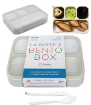 Bento Lunch Box Container for Kids Adults, Leakproof Portion Control Meal Pre...