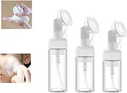 GBSTORE 3pcs Empty Facial Cleanser Foaming Bottle Mousse Foam Gel Head Wash Brush Foam Bottle Pressure Type Cleansing Milk Beater， Mini Foaming Soap Pump Dispenser