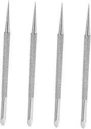 Healeved Dual-ended Nail Precision Tool Set Stainless Steel Cuticle Pusher Dotting Tool Gentle Nail Cleanup for Home Salon Use