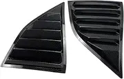 2Pcs Car Rear 1/4 Window Shutter Cover Trim Compatible for Dodge Challenger 2008-2023 Window Louver Side Vent Trim Car Accessories(Carbon Fiber Look)