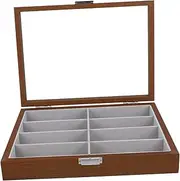 DECORNIJIA 8 Glasses Storage Box Boxes Display Case Glasses Holders Eyeglass Case Glasses Display Glasses Organizer Case Sunglasses Drawer Organizer Eyeglass Storage Organizer Flannel