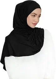 [Lina & Lily] Pre-sewn Instant Slip-on Modal Jersey Hijab Head Scarf Wrap for Muslim Women