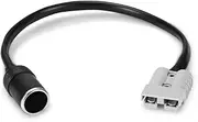 [ATEM POWER] 12V Cigarette Female Socket to Anderson Cable 30CM, 12AWG Cig Extension Wiring Kit with 50A Anderson Style Connector, for In-Car Small Appliances up to 250W