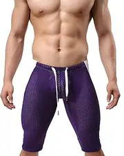 [MuscleMate] Premium Men's Skin Tight Swim Trunks Compression Swim Shorts Jammers, Hot Men's Swim Shorts Trunks
