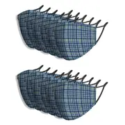 12x Splosh Adult Reusable Face Mask/Cover w/ Adjustable Strap 12y+ Plaid