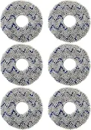 KiimSin Pack of 6 Wipes Replacement Part for Ecovacs Deebot X2 / X2 Omni / T20 Omni /X1 Omni /X1e Omni /X1 Turbo /T10 Turbo Robot Vacuum Cleaner Accessories Microfibre Mop Cloth