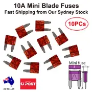 10-Pack 10A Mini Blade Fuses - Red Car Truck Auto Fuses 10 Amp Fuse 10PCs AU