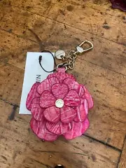 Brahmin Dahlia Pink Cosmo Melbourne Leather Flower Tassel---NWT