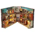 DIY Book Nook Kit Gift 3D Wooden Puzzle Bookshelf Insert Decor W/ LED Light Craf