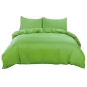 Green Soft Quilt/Duvet/Doona Cover Set Single/D/Queen/King/Super King Size Bed