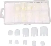 Healeved 400 Pcs Toe Nails Artificial Tips Diy Manicure Supplies Natural Style Nail Art Toe Decoration for Salon Home