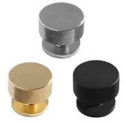 Knurled-Cabinet Knob Matt Black Aluminium Kitchen Cabinet Door Cupboard-Drawer
