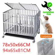 Dog Kennel Pet Dog Cage Crate Kennel Cat Steel Playpen Large Portable XL