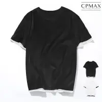 在飛比找蝦皮商城優惠-【CPMAX】韓系Oversized假兩件五分T恤 大尺碼 