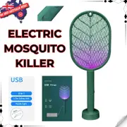 Racket Fly Swatter Electric USB 2 In 1 Rechargable Mosquito Insect Killer Zapper