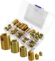 ULTECHNOVO 50pcs Carbon Steel Thread Repair Tool Kit Self Tapping Thread Inserts Assortment for Automotive DIY Repairs