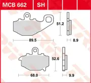 TRW Lucas Sintered lining MCB662SH