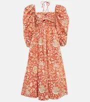 [Ulla Johnson] Ulla Johnson Alessa printed cotton midi dress AU 4 multicoloured