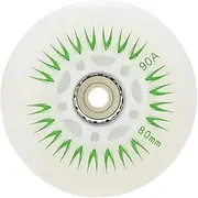 Skateboard Wheels, Roller Skate Wheels, Lightweight PU Material, Line Sliding Wheels, 76mm Roller Skate Wheels, Flashing Tyres for Roller Skating by Slalom