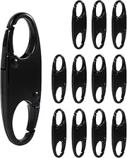 [Basicon] Anti Theft Zipper Lock, 12 Pieces Backpack Zipper Lock Keep The Zip Closed Quick Release Clip Removable Zip Pull Snap Buckle for Tent Backpack Bag Luggage Suitcase