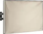 Outdoor TV Cover 86-90 Inch | Weatherproof and Waterproof Flat TV Screen Protector | Fit Any Smart TV Set |Outside LCD Covers Made of Oxford 600D Fabric w/ PVC Coating Inside | Fully Covered from Below(Beige)