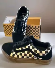 Size 8 Men's 10 women's- VANS BMX Old Skool Black Checkerboard Suede New In Box