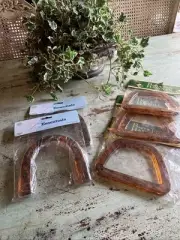 LOT OF 5 PURSE HANDBAG PLASTIC TORTOISE SHELL LOOK HANDLES NEW