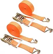 Heavy Duty Ratchet Tie Down Straps 5cm x 8m (2 Sets) - Load up to 5000kg Cargo Straps for Trucks/Trailers/Vans | Professional Load Securing Ratchet Straps Set