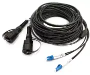 100M 2 Strand LC-LC SM Duplex Armored TPU Optical Patch Cord Waterproof Head-56