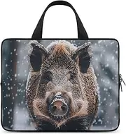 Laptop Case Sleeve Shockproof Computer Carrying Bag Wild Boar Laptop Bag Tote Lightweight Notebook Case Cover Traveling Briefcase Handle Bags for Travel Business 17inch