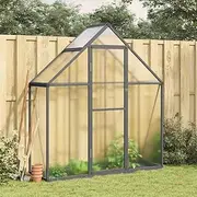 Greenhouse for Outdoors, Polycarbonate Greenhouse with Quick Setup Structure and Roof Vent, Aluminum Large Walk-in Greenhouse for Outside Garden Backyard, 169 x 58 x 195 cm