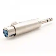 XLR 3-Pin Female to 6.35mm 1/4" Stereo Male Microphone Audio Adapter Converter