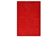 Contemporary Handmade Wool Rug - Unity 6230 - Red