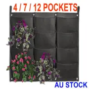 4 / 7 / 12 Pockets Vertical Garden Wall Planter Hanging Planting Bag FOR Herbs