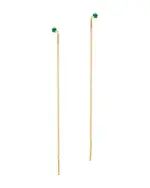 Zoe Chicco 14K Yellow Gold Emerald Gemstones Emerald Threader Earrings