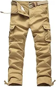 [JEShifangjiusu] Men's Cotton Multi-Pockets Work Pants Tactical Outdoor Military Army Cargo Pants Casual Combat Work Pants