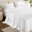 Bedsure California King Sheet Sets, Cooling Sheets, Rayon Derived from Bamboo