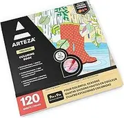 Arteza Adult Coloring Book, 120 Detachable Sheets, 9 x 9 Inches, 4 Seasons Theme, 100-lb Paper, Art Supplies to Help Reduce Stress and Increase Focus